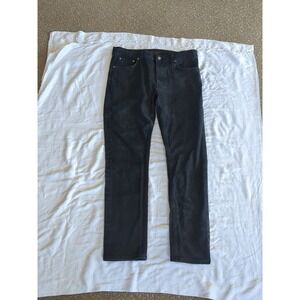Nudie Jeans Lean Dean Slim Size 36 Black 36X30 Italy Made Organic Cotton